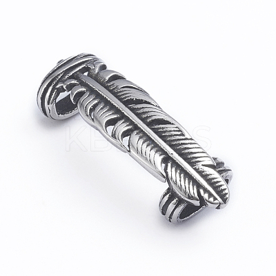 Retro 304 Stainless Steel Slide Charms/Slider Beads STAS-L243-009AS-1