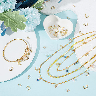 40Pcs 2 Style Brass Charms KK-HY0001-95-1