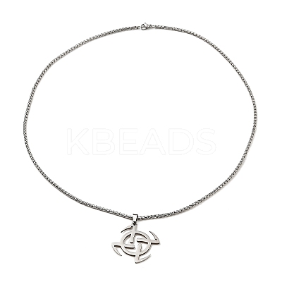 Non-Tarnish 201 Stainless Steel Pendant Necklaces NJEW-M212-01D-P-1