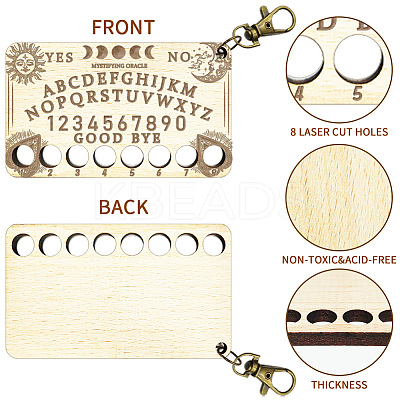 8-Position Wood Embroidery Thread Storage Trays TOOL-WH0056-031-1