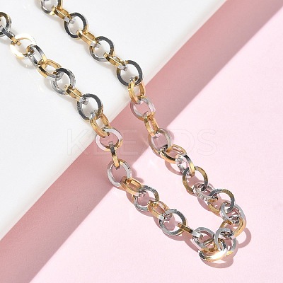304 Stainless Steel Rolo Chain Bracelets for Women BJEW-Z152-01GP-1