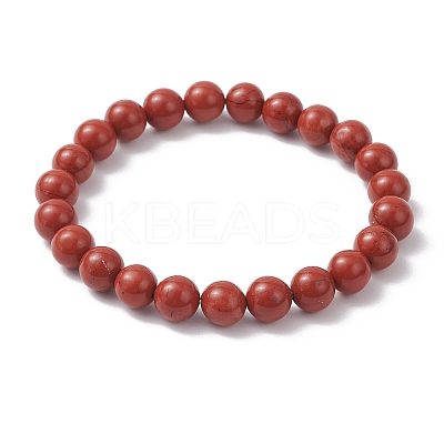 2Pcs 2 Styles Natural Red Jasper Beads Bracelets BJEW-JB12200-1