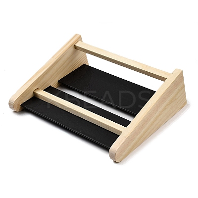 2-Tier PU Leather Pendant & Necklace Display Stands NDIS-F004-01A-1