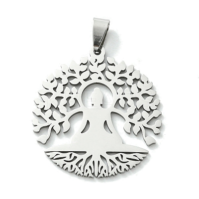 Non-Tarnish 201 Stainless Steel Pendants STAS-U003-21C-P-1