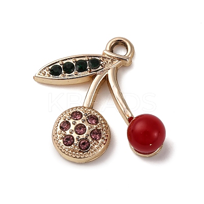 Cherry Alloy Pendants LS-PALLOY-S051-01G-G-1