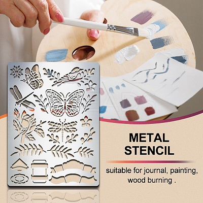 BBQ Daily Theme Stainless Steel Metal Stencils DIY-WH0289-054-1