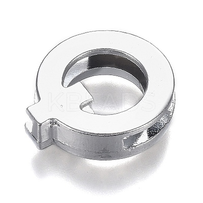 Alloy Letter Slide Charms RB-F034-01Q-P-RS-1