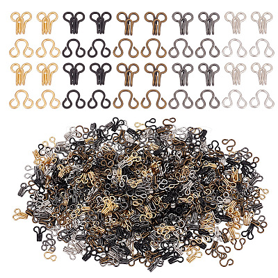 300Pcs 5 Colors Brass Interlocking Clasps FIND-GO0002-45-1