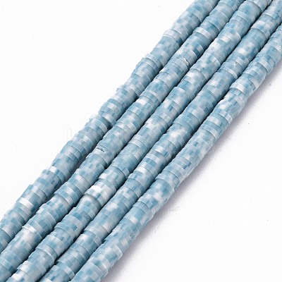 Handmade Polymer Clay Bead Strands CLAY-S094-4mm-A10-1