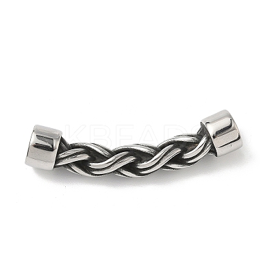 304 Stainless Steel Braided Cord Connector Charms STAS-H238-05A-AS-1
