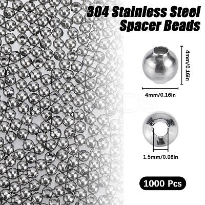 304 Stainless Steel Round Seamed Beads STAS-SC0006-95C-1