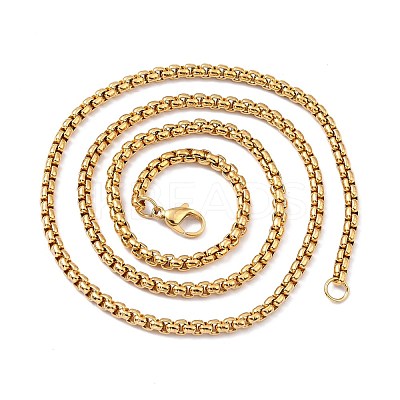 304 Stainless Steel Box Chain Necklaces NJEW-F227-09G-13-B-1