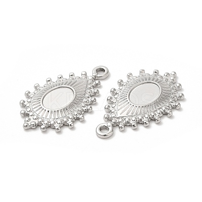 Non-Tarnish 304 Stainless Steel Pendant Cabochon Settings STAS-H214-18P-1