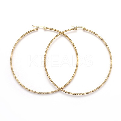 304 Stainless Steel Big Hoop Earrings EJEW-F188-24G-F-1