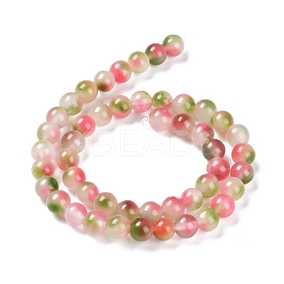 Faceted Rondelle Dyed Natural White Jade Bead Strands LS-G-D073-01C-1