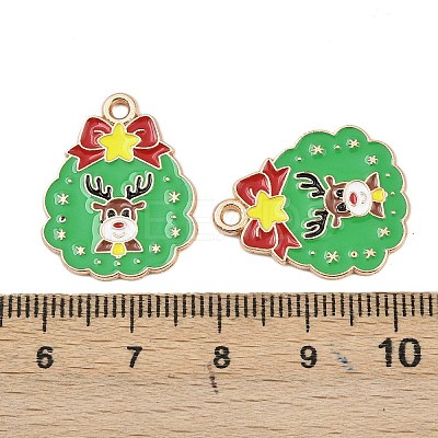 Christmas Alloy Enamel Pendants FIND-I067-02KCG-11-1