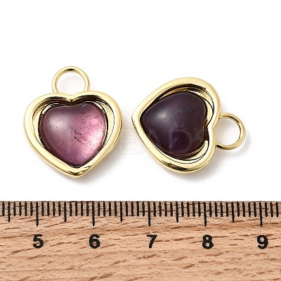 Natural Amethyst Pendants KK-Z137-03G-1