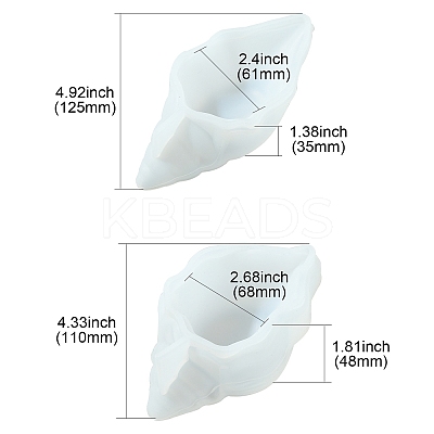 DIY Drip Glue Gypsum Conch Storage Box Decoration Mold Aromatherapy Candle Cup Conch Candle Cup Silicone Mold ST-CJ0021-03-1