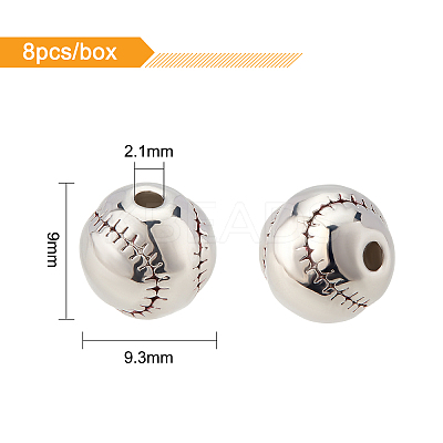 8Pcs Brass Enamel Beads KK-BC0007-14P-1