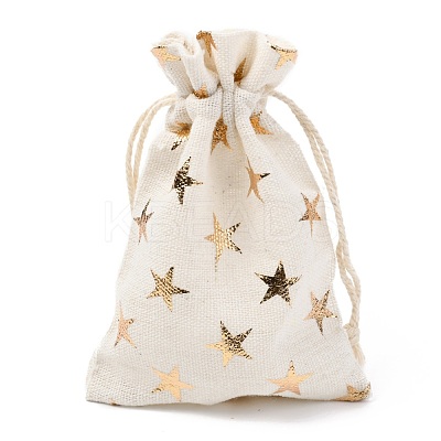 Christmas Theme Cotton Fabric Cloth Bag X-ABAG-H104-B01-1