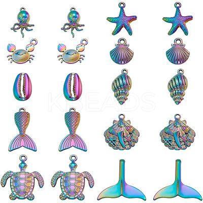 20Pcs 10 Style Alloy Pendants FIND-CA0005-81-1