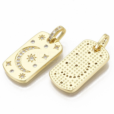 Brass Micro Pave Cubic Zirconia Pendants ZIRC-T014-020-NF-1