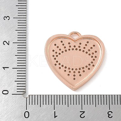 Rack Plating Brass Micro Pave Cubic Zirconia with Enamel Pendants KK-G515-58KCG-1