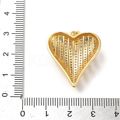 Brass Micro Pave Clear Cubic Zirconia Pendants KK-M281-02G-1