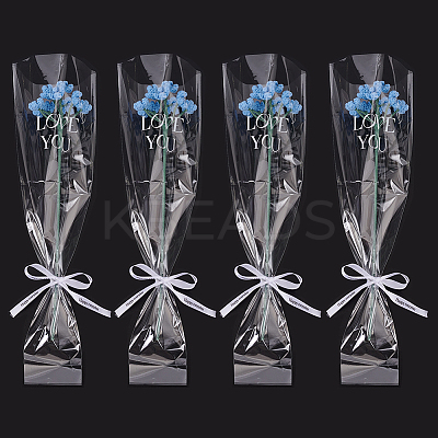 Cotton Knitting Artificial Gypsophila Flower AJEW-WH0314-414A-1