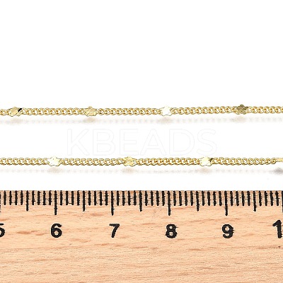 2MM Brass Star Twisted Chain Necklaces NJEW-M108-36G-1