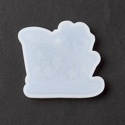 Bird's Nest Stadium with Coconut Tree Pendant Silicone Molds DIY-K054-15-1