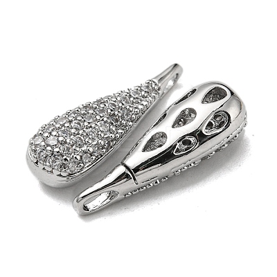 Brass Micro Pave Cubic Zirconia Pendants KK-H460-08P-1