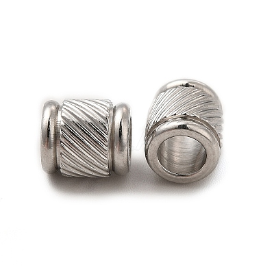 Non-Tarnish 201 Stainless Steel European Beads LS-STAS-M089-02P-1