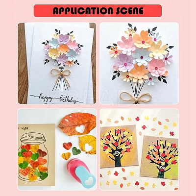 Random Single Color or Random Mixed Color Mini Plastic Craft Paper Punch Sets for Scrapbooking & Paper Crafts LS-AJEW-L051-05-1