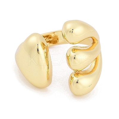 Brass Cuff Rings RJEW-U030-02G-04-1