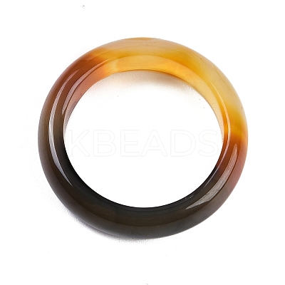 Dyed & Heated Natural Striped Agate/Banded Agate Finger Rings for Women RJEW-Z075-02T-1