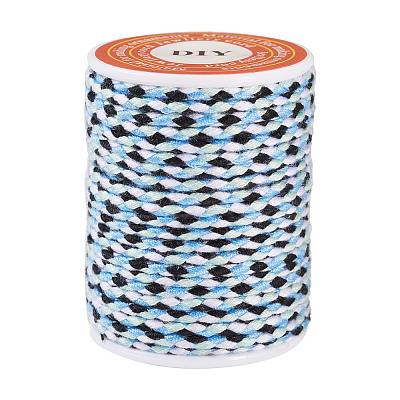 1 Roll Three Color Polycotton Cord Metallic Cord OCOR-TA0002-42B-1
