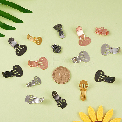 60 Pieces Iron Flat Blank Shoes Clips JX109A-1