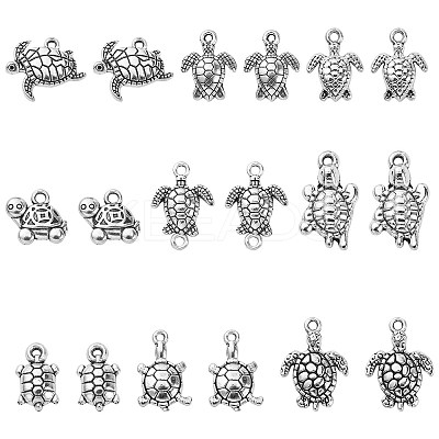 90Pcs 9 Styles Tibetan Style Zinc Alloy Charms TIBEP-CJ0002-02-1