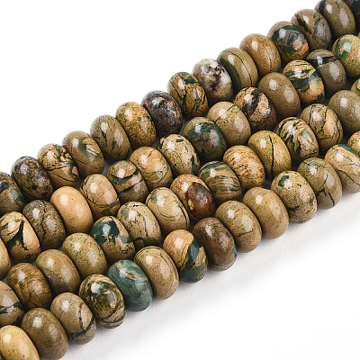 Natural Verdite Stone Beads Strands G-T140-72A-1
