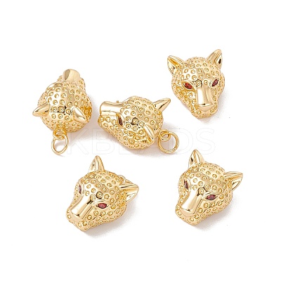 Rack Plating Brass Micro Pave Cubic Zirconia Pendants ZIRC-C040-22G-1
