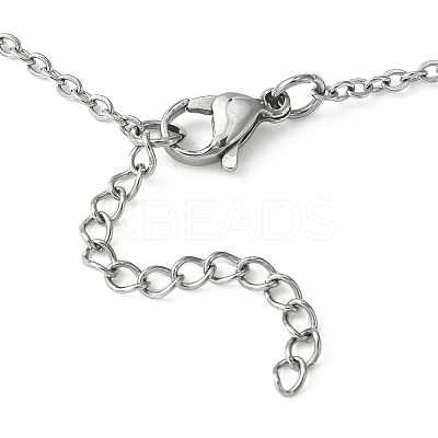 Tarnish Resistant 304 Stainless Steel Cable Chains Macrame Pouch Empty Stone Holder for Pendant Necklaces Making NJEW-TA00085-01-1