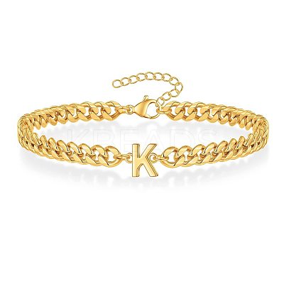 Letter 304 Stainless Steel Link Bracelets FS-WG7830E-10-1