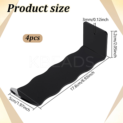 4Pcs Acrylic Wall Corner Storage Rack AJEW-PH0008-74-1
