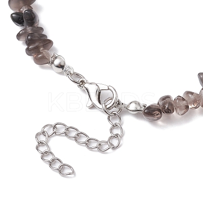 Natural Ice Obsidian Chip Beaded Necklace NJEW-JN04615-01-1