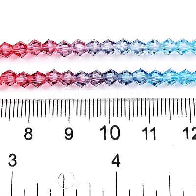 Gradient Color Baking Paint Glass Bead Strands X1-DGLA-A039-T4mm-A017-1