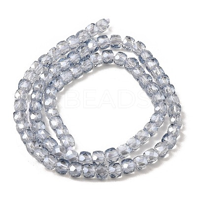 Electroplate Transparent Glass Beads Strands GLAA-C029-03B-03-1