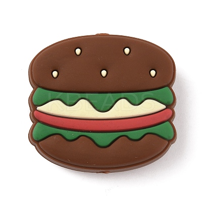 Hamburger Food Grade Eco-Friendly Silicone Beads SIL-WH0012-034D-1