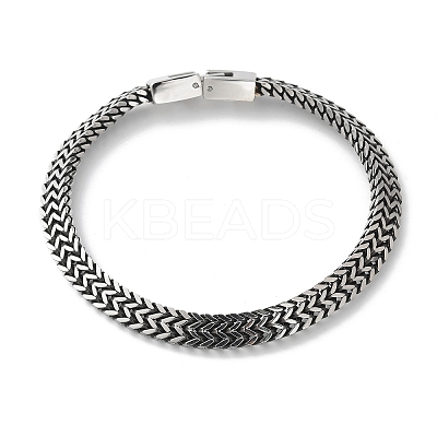 304 Stainless Steel Wheat Chain Bracelets for Women Men STAS-N117-02ASP-1