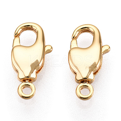 Brass Lobster Claw Clasps KK-N254-11G-1
